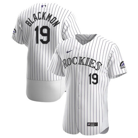 Men Colorado Rockies 19 Charlie Blackmon White Flex Base Stitched jersey Men Colorado Rockies 19 Charlie Blackmon White Flex Base Stitched jersey