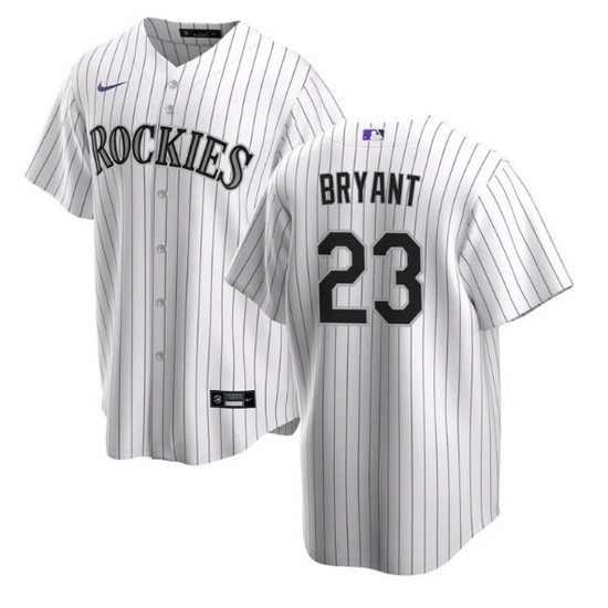 Men Colorado Rockies 23 Kris Bryant White Stitched Baseball jersey Men Colorado Rockies 23 Kris Bryant White Stitched Baseball jersey