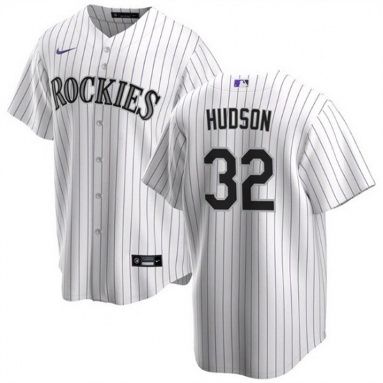 Men Colorado Rockies 32 Dakota Hudson White Cool Base Stitched Baseball Jersey Men Colorado Rockies 32 Dakota Hudson White Cool Base Stitched Baseball Jersey