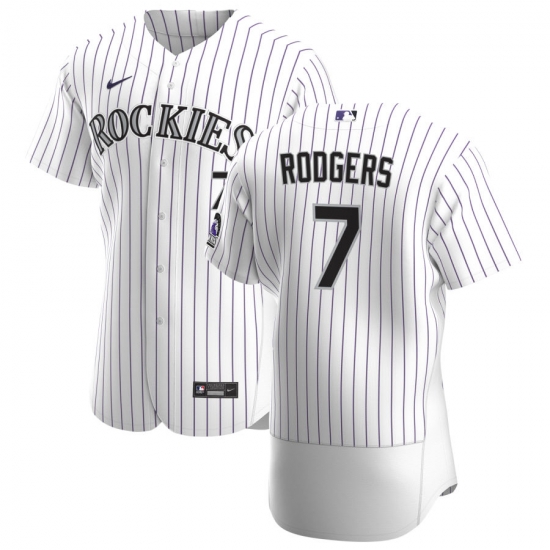 Men Colorado Rockies 7 Brendan Rodgers Men Nike White Home 2020 Flex Base Player MLB Jersey Men Colorado Rockies 7 Brendan Rodgers Men Nike White Home 2020 Flex Base Player MLB Jersey
