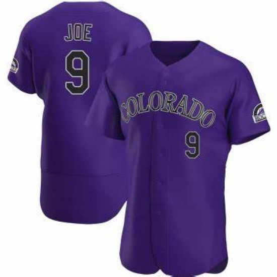 Men Colorado Rockies Connor Joe #9 Purple Flex Base Stitched Baseball Jersey Men Colorado Rockies Connor Joe #9 Purple Flex Base Stitched Baseball Jersey