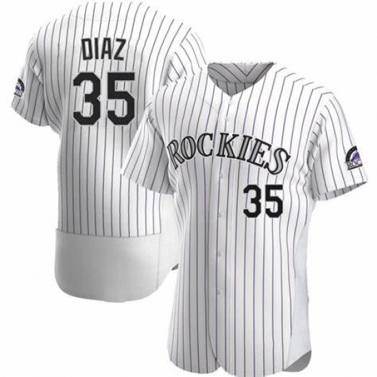 Men Nike Colorado Rockies 35 Jairo Diaz White Flex Base MLB Jersey Men Nike Colorado Rockies 35 Jairo Diaz White Flex Base MLB Jersey
