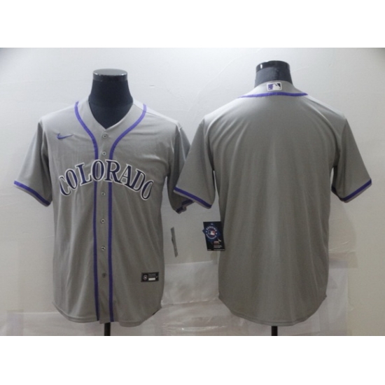 Men Nike Colorado Rockies grey Stitched MLB Blank Cool Base Jersey Men Nike Colorado Rockies grey Stitched MLB Blank Cool Base Jersey