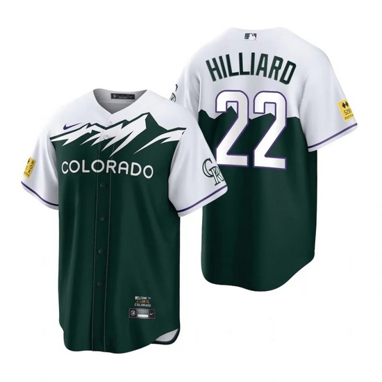 Men Nike Nike Colorado Rockies #22 Sam Hilliard City Connect Stitched Flex Base Baseball Jersey Men Nike Nike Colorado Rockies #22 Sam Hilliard City Connect Stitched Flex Base Baseball Jersey