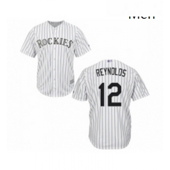 Mens Colorado Rockies 12 Mark Reynolds Replica White Home Cool Base Baseball Jersey Mens Colorado Rockies 12 Mark Reynolds Replica White Home Cool Base Baseball Jersey