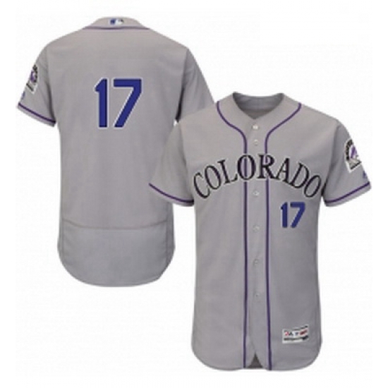 Mens Majestic Colorado Rockies 17 Todd Helton Grey Road Flex Base Authentic Collection MLB Jersey Mens Majestic Colorado Rockies 17 Todd Helton Grey Road Flex Base Authentic Collection MLB Jersey