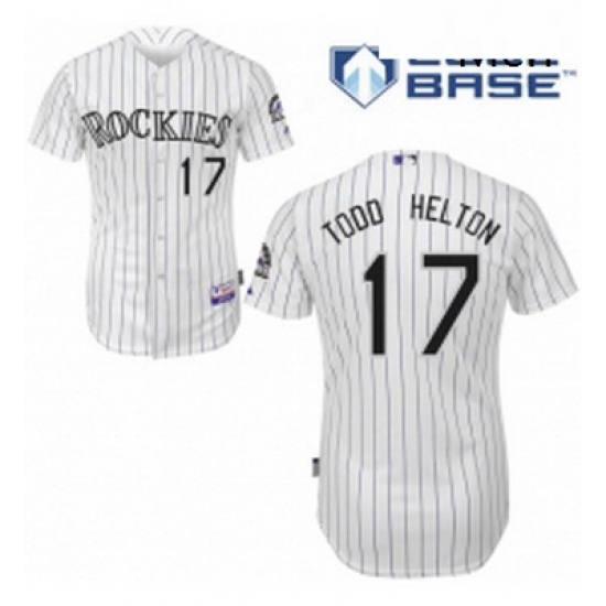 Mens Majestic Colorado Rockies 17 Todd Helton Replica White Home Cool Base MLB Jersey Mens Majestic Colorado Rockies 17 Todd Helton Replica White Home Cool Base MLB Jersey
