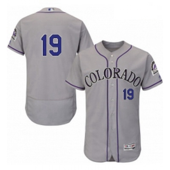 Mens Majestic Colorado Rockies 19 Charlie Blackmon Grey Road Flex Base Authentic Collection MLB Jersey Mens Majestic Colorado Rockies 19 Charlie Blackmon Grey Road Flex Base Authentic Collection MLB Jersey