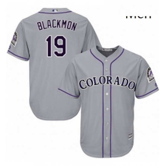 Mens Majestic Colorado Rockies 19 Charlie Blackmon Replica Grey Road Cool Base MLB Jersey Mens Majestic Colorado Rockies 19 Charlie Blackmon Replica Grey Road Cool Base MLB Jersey