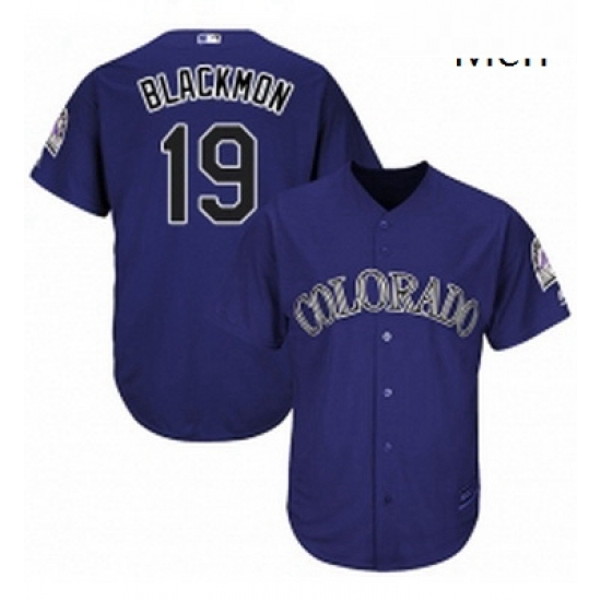 Mens Majestic Colorado Rockies 19 Charlie Blackmon Replica Purple Alternate 1 Cool Base MLB Jersey Mens Majestic Colorado Rockies 19 Charlie Blackmon Replica Purple Alternate 1 Cool Base MLB Jersey