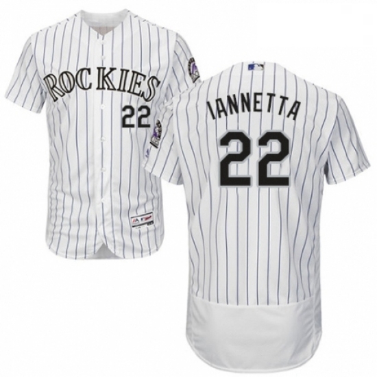 Mens Majestic Colorado Rockies 22 Chris Iannetta White Home Flex Base Authentic Collection MLB Jersey Mens Majestic Colorado Rockies 22 Chris Iannetta White Home Flex Base Authentic Collection MLB Jersey