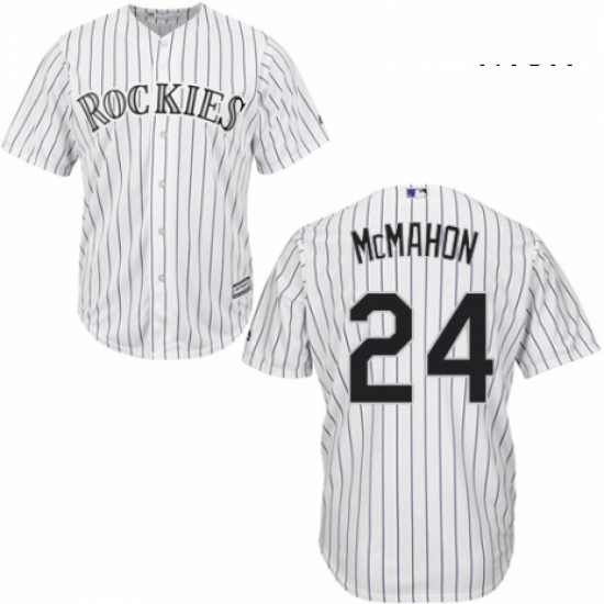 Mens Majestic Colorado Rockies 24 Ryan McMahon Replica White Home Cool Base MLB Jersey Mens Majestic Colorado Rockies 24 Ryan McMahon Replica White Home Cool Base MLB Jersey