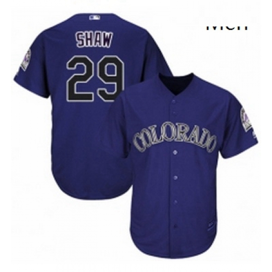 Mens Majestic Colorado Rockies 29 Bryan Shaw Replica Purple Alternate 1 Cool Base MLB Jersey Mens Majestic Colorado Rockies 29 Bryan Shaw Replica Purple Alternate 1 Cool Base MLB Jersey