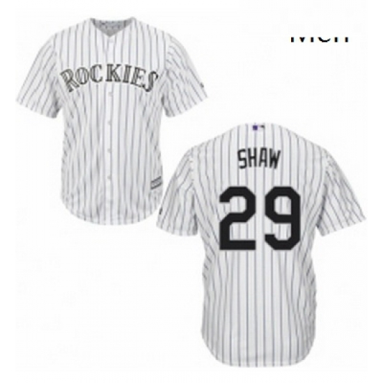 Mens Majestic Colorado Rockies 29 Bryan Shaw Replica White Home Cool Base MLB Jersey Mens Majestic Colorado Rockies 29 Bryan Shaw Replica White Home Cool Base MLB Jersey