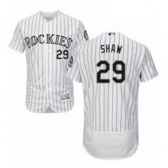 Mens Majestic Colorado Rockies 29 Bryan Shaw White Home Flex Base Authentic Collection MLB Jersey Mens Majestic Colorado Rockies 29 Bryan Shaw White Home Flex Base Authentic Collection MLB Jersey
