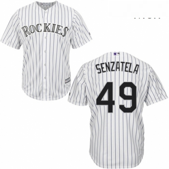 Mens Majestic Colorado Rockies 49 Antonio Senzatela Replica White Home Cool Base MLB Jersey Mens Majestic Colorado Rockies 49 Antonio Senzatela Replica White Home Cool Base MLB Jersey