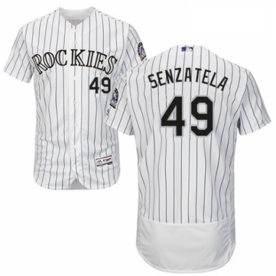 Mens Majestic Colorado Rockies 49 Antonio Senzatela White Home Flex Base Authentic Collection MLB Jersey Mens Majestic Colorado Rockies 49 Antonio Senzatela White Home Flex Base Authentic Collection MLB Jersey
