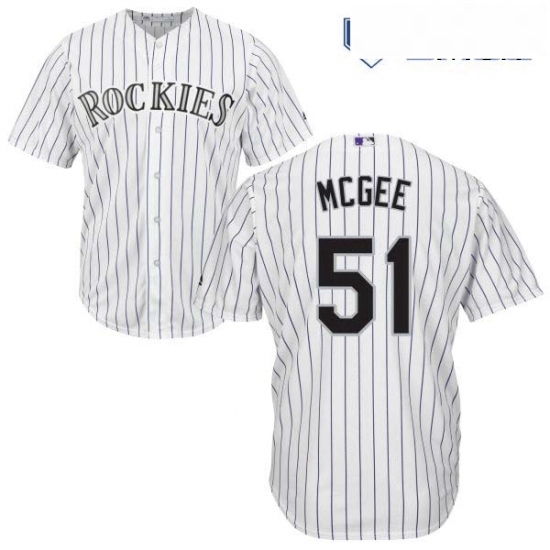 Mens Majestic Colorado Rockies 51 Jake McGee Replica White Home Cool Base MLB Jersey Mens Majestic Colorado Rockies 51 Jake McGee Replica White Home Cool Base MLB Jersey
