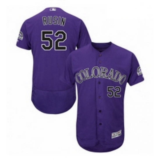 Mens Majestic Colorado Rockies 52 Chris Rusin Purple Alternate Flex Base Authentic Collection MLB Jersey Mens Majestic Colorado Rockies 52 Chris Rusin Purple Alternate Flex Base Authentic Collection MLB Jersey