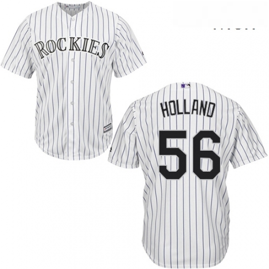 Mens Majestic Colorado Rockies 56 Greg Holland Replica White Home Cool Base MLB Jersey Mens Majestic Colorado Rockies 56 Greg Holland Replica White Home Cool Base MLB Jersey