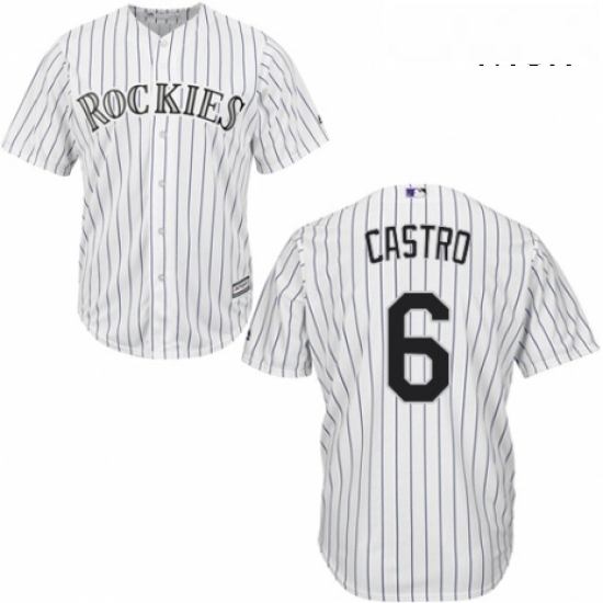 Mens Majestic Colorado Rockies 6 Daniel Castro Replica White Home Cool Base MLB Jersey Mens Majestic Colorado Rockies 6 Daniel Castro Replica White Home Cool Base MLB Jersey