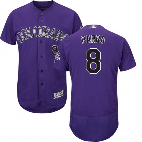 Mens Majestic Colorado Rockies 8 Gerardo Parra Purple Alternate Flex Base Authentic Collection MLB Jersey Mens Majestic Colorado Rockies 8 Gerardo Parra Purple Alternate Flex Base Authentic Collection MLB Jersey