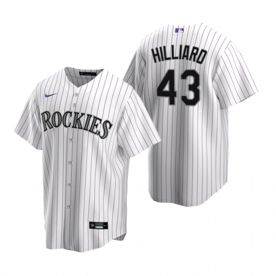 Mens Nike Colorado Rockies 43 Sam Hilliard White Home Stitched Baseball Jersey Mens Nike Colorado Rockies 43 Sam Hilliard White Home Stitched Baseball Jersey
