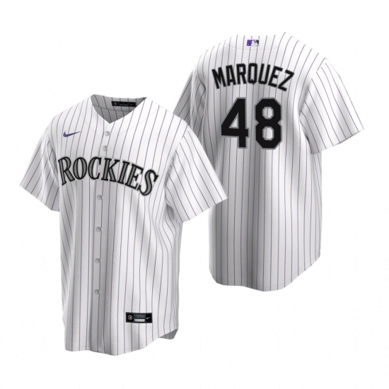 Mens Nike Colorado Rockies 48 German Marquez White Home Stitched Baseball Jersey Mens Nike Colorado Rockies 48 German Marquez White Home Stitched Baseball Jersey