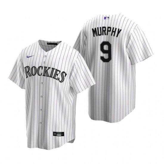 Mens Nike Colorado Rockies 9 Daniel Murphy White Home Stitched Baseball Jersey Mens Nike Colorado Rockies 9 Daniel Murphy White Home Stitched Baseball Jersey