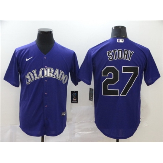 Rockies 27 Trevor Story Purple 2020 Nike Cool Base Jersey Rockies 27 Trevor Story Purple 2020 Nike Cool Base Jersey