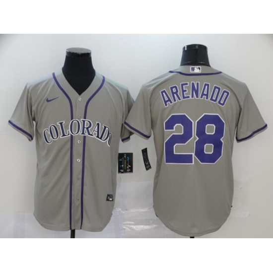 Rockies 28 Nolan Arenado Gray 2020 Nike Cool Base Jersey Rockies 28 Nolan Arenado Gray 2020 Nike Cool Base Jersey