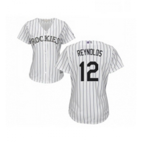 Womens Colorado Rockies 12 Mark Reynolds Replica White Home Cool Base Baseball Jersey Womens Colorado Rockies 12 Mark Reynolds Replica White Home Cool Base Baseball Jersey