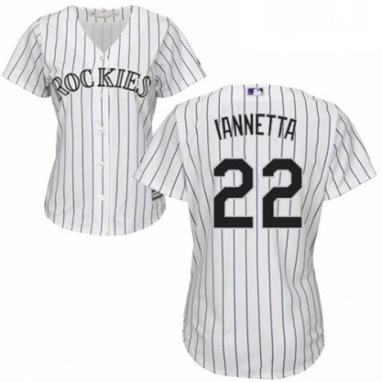 Womens Majestic Colorado Rockies 22 Chris Iannetta Replica White Home Cool Base MLB Jersey Womens Majestic Colorado Rockies 22 Chris Iannetta Replica White Home Cool Base MLB Jersey