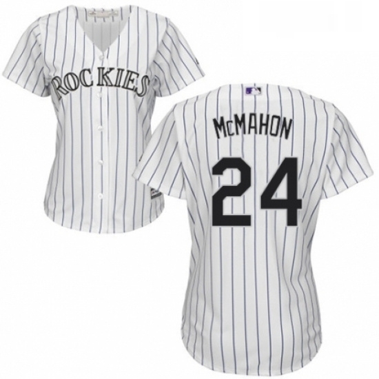 Womens Majestic Colorado Rockies 24 Ryan McMahon Replica White Home Cool Base MLB Jersey Womens Majestic Colorado Rockies 24 Ryan McMahon Replica White Home Cool Base MLB Jersey