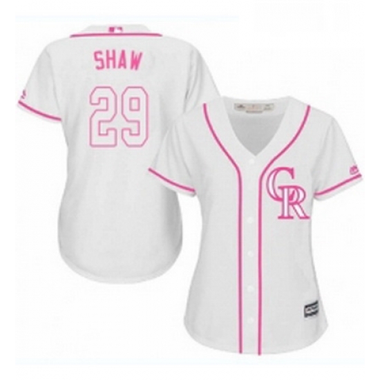 Womens Majestic Colorado Rockies 29 Bryan Shaw Replica White Fashion Cool Base MLB Jersey Womens Majestic Colorado Rockies 29 Bryan Shaw Replica White Fashion Cool Base MLB Jersey