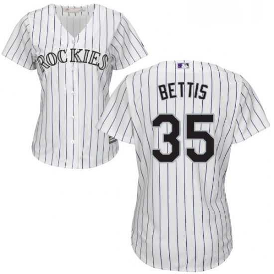 Womens Majestic Colorado Rockies 35 Chad Bettis Authentic White Home Cool Base MLB Jersey Womens Majestic Colorado Rockies 35 Chad Bettis Authentic White Home Cool Base MLB Jersey