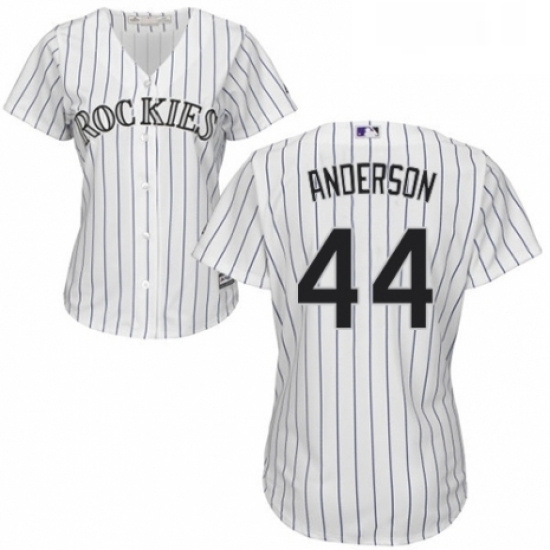 Womens Majestic Colorado Rockies 44 Tyler Anderson Authentic White Home Cool Base MLB Jersey Womens Majestic Colorado Rockies 44 Tyler Anderson Authentic White Home Cool Base MLB Jersey