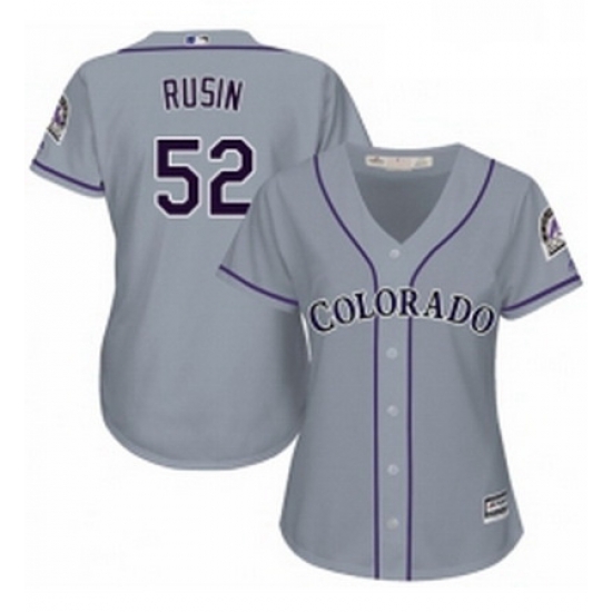 Womens Majestic Colorado Rockies 52 Chris Rusin Replica Grey Road Cool Base MLB Jersey Womens Majestic Colorado Rockies 52 Chris Rusin Replica Grey Road Cool Base MLB Jersey