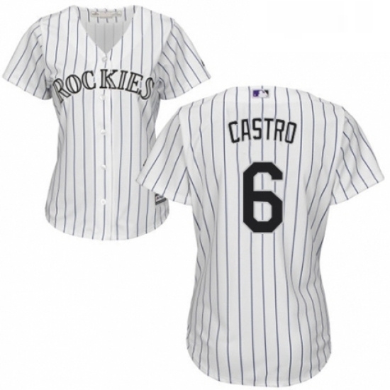 Womens Majestic Colorado Rockies 6 Daniel Castro Replica White Home Cool Base MLB Jersey Womens Majestic Colorado Rockies 6 Daniel Castro Replica White Home Cool Base MLB Jersey