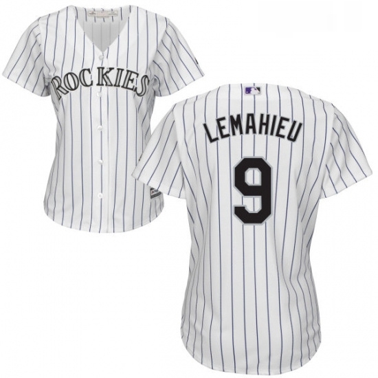 Womens Majestic Colorado Rockies 9 DJ LeMahieu Authentic White Home Cool Base MLB Jersey Womens Majestic Colorado Rockies 9 DJ LeMahieu Authentic White Home Cool Base MLB Jersey