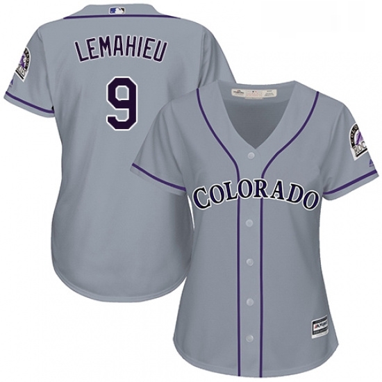 Womens Majestic Colorado Rockies 9 DJ LeMahieu Replica Grey Road Cool Base MLB Jersey Womens Majestic Colorado Rockies 9 DJ LeMahieu Replica Grey Road Cool Base MLB Jersey