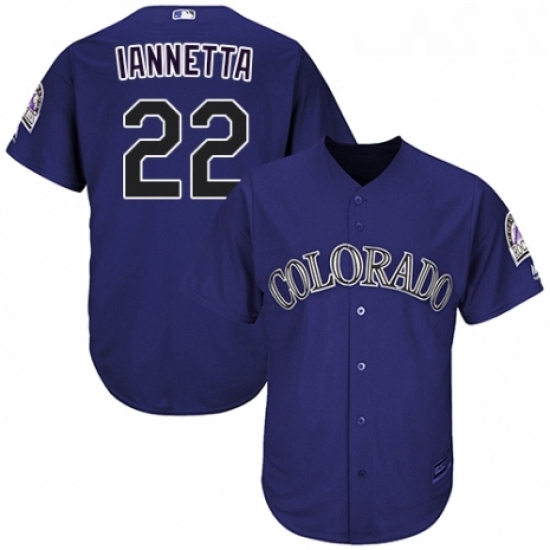 Youth Majestic Colorado Rockies 22 Chris Iannetta Replica Purple Alternate 1 Cool Base MLB Jersey Youth Majestic Colorado Rockies 22 Chris Iannetta Replica Purple Alternate 1 Cool Base MLB Jersey