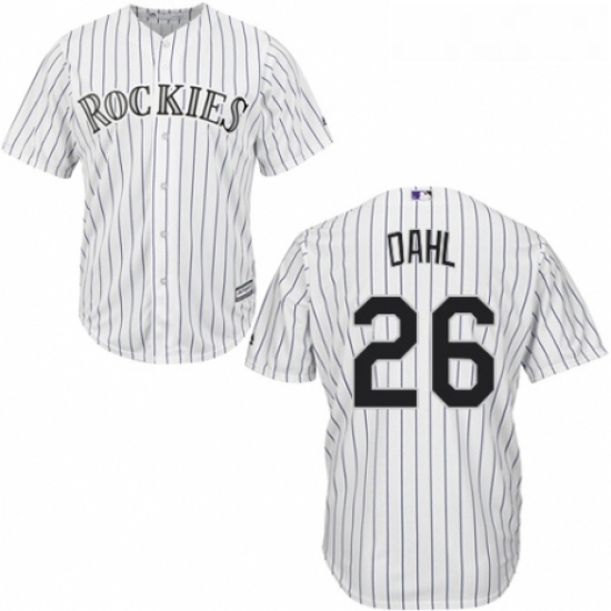 Youth Majestic Colorado Rockies 26 David Dahl Replica White Home Cool Base MLB Jersey Youth Majestic Colorado Rockies 26 David Dahl Replica White Home Cool Base MLB Jersey