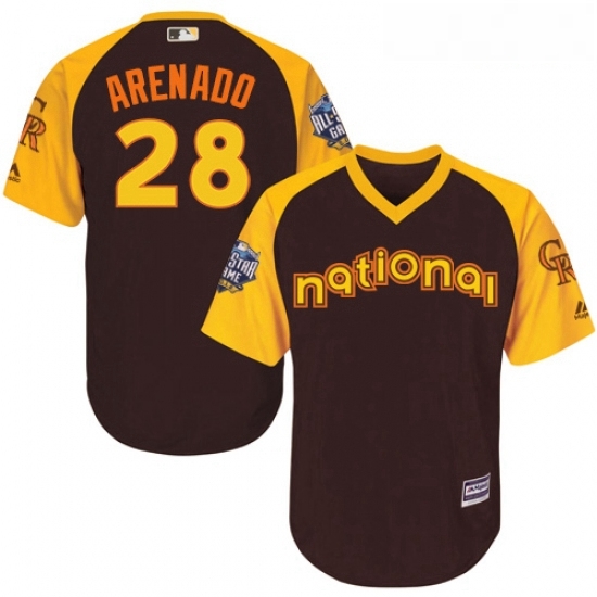 Youth Majestic Colorado Rockies 28 Nolan Arenado Authentic Brown 2016 All Star National League BP Cool Base MLB Jersey Youth Majestic Colorado Rockies 28 Nolan Arenado Authentic Brown 2016 All Star National League BP Cool Base MLB Jersey