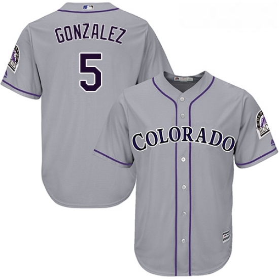 Youth Majestic Colorado Rockies 5 Carlos Gonzalez Authentic Grey Road Cool Base MLB Jersey Youth Majestic Colorado Rockies 5 Carlos Gonzalez Authentic Grey Road Cool Base MLB Jersey
