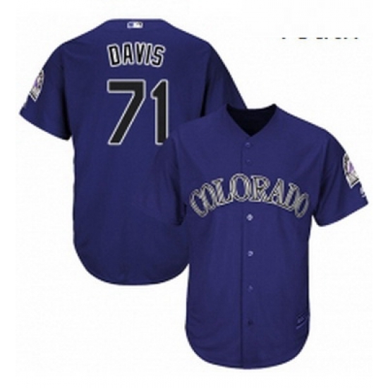 Youth Majestic Colorado Rockies 71 Wade Davis Authentic Purple Alternate 1 Cool Base MLB Jersey Youth Majestic Colorado Rockies 71 Wade Davis Authentic Purple Alternate 1 Cool Base MLB Jersey