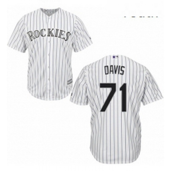 Youth Majestic Colorado Rockies 71 Wade Davis Authentic White Home Cool Base MLB Jersey Youth Majestic Colorado Rockies 71 Wade Davis Authentic White Home Cool Base MLB Jersey