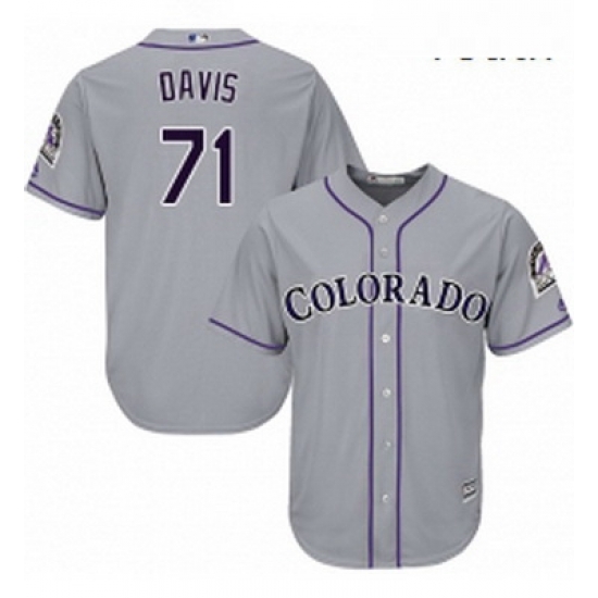Youth Majestic Colorado Rockies 71 Wade Davis Replica Grey Road Cool Base MLB Jersey Youth Majestic Colorado Rockies 71 Wade Davis Replica Grey Road Cool Base MLB Jersey