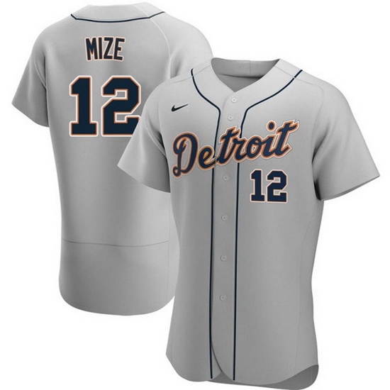Men Detroit Tigers 12 Casey Mize Grey Flex Base Stitched jersey Men Detroit Tigers 12 Casey Mize Grey Flex Base Stitched jersey
