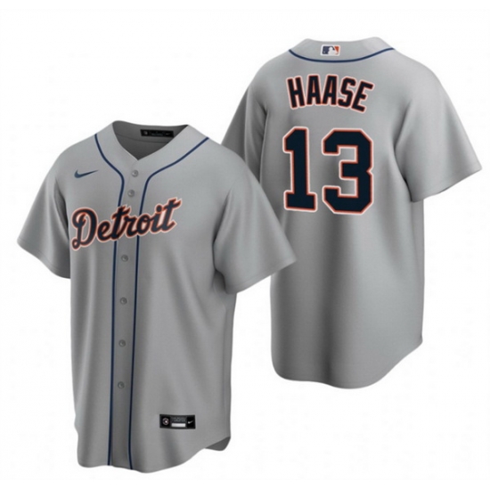 Men Detroit Tigers 13 Eric Haase Grey Cool Base Stitched Jersey Men Detroit Tigers 13 Eric Haase Grey Cool Base Stitched Jersey